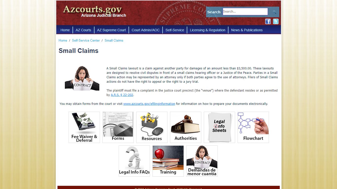 Small Claims - Arizona Judicial Branch