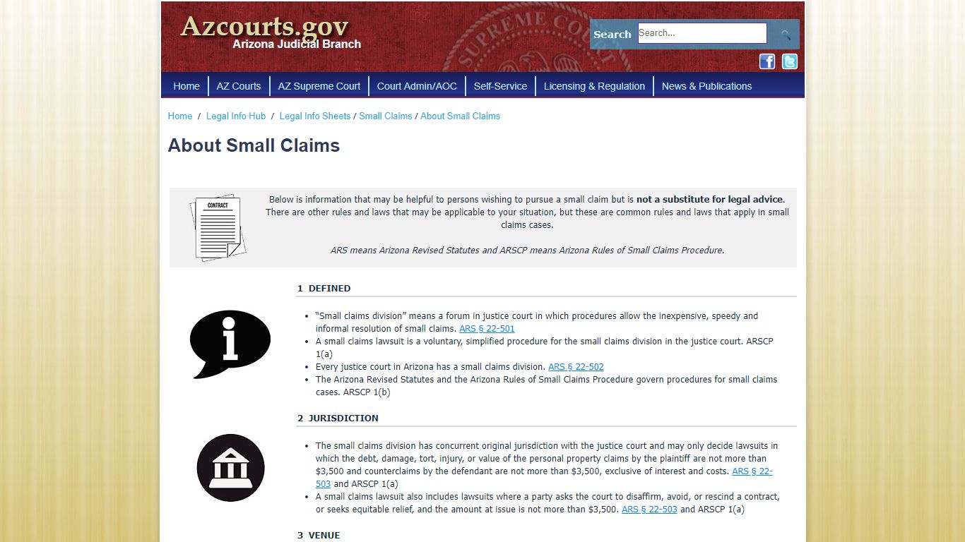 About Small Claims - Arizona Judicial Branch
